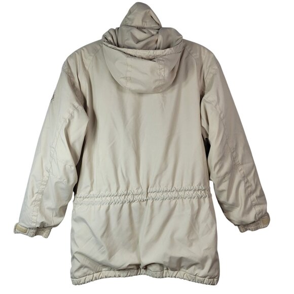 Marker Womens Celtech Coat Tan Size 10 Winter Ski Pocket Zip Hood Drawcord VTG - Picture 6 of 14